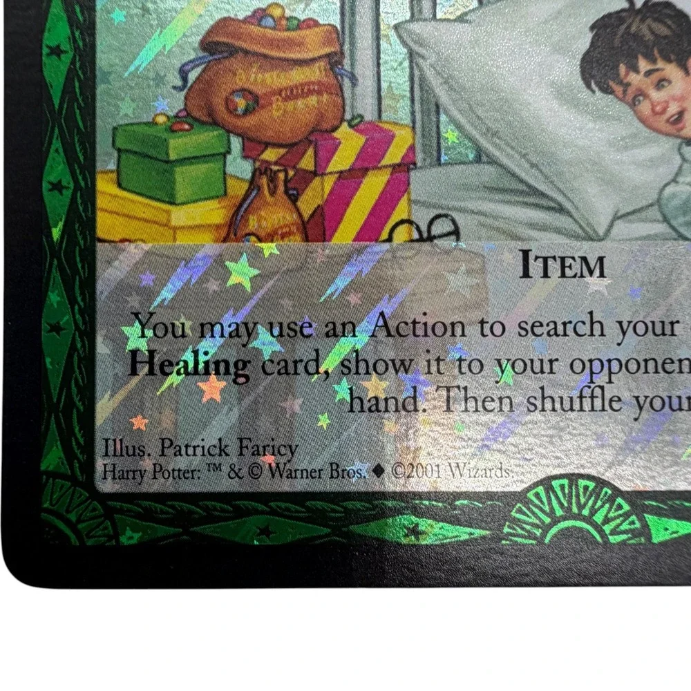 Harry Potter TCG Hospital Bed 12/80 Holo Quidditch Cup 2001 WotC Card Vintage